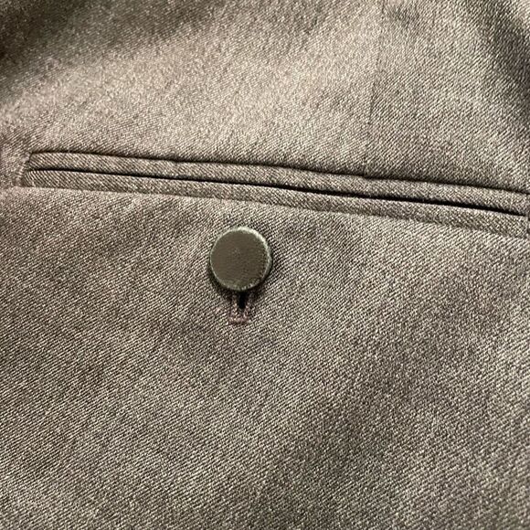 Vince Pant Womens 12 Monochromatic Tuxedo Straight Leg Gray Melange Work - Picture 9 of 11
